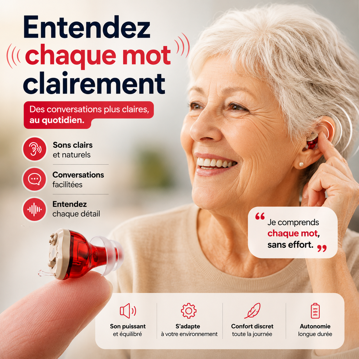 NovaHear - Appareil auditif sans ordonnance
